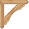 Ekena Millwork Olympic Arts and Crafts Rough Sawn Bracket w/ Offset Brace, Western Red Cedar, 6"W x 30"D x 30"H BKT0604X30X30OLY03RWR - alternate 3
